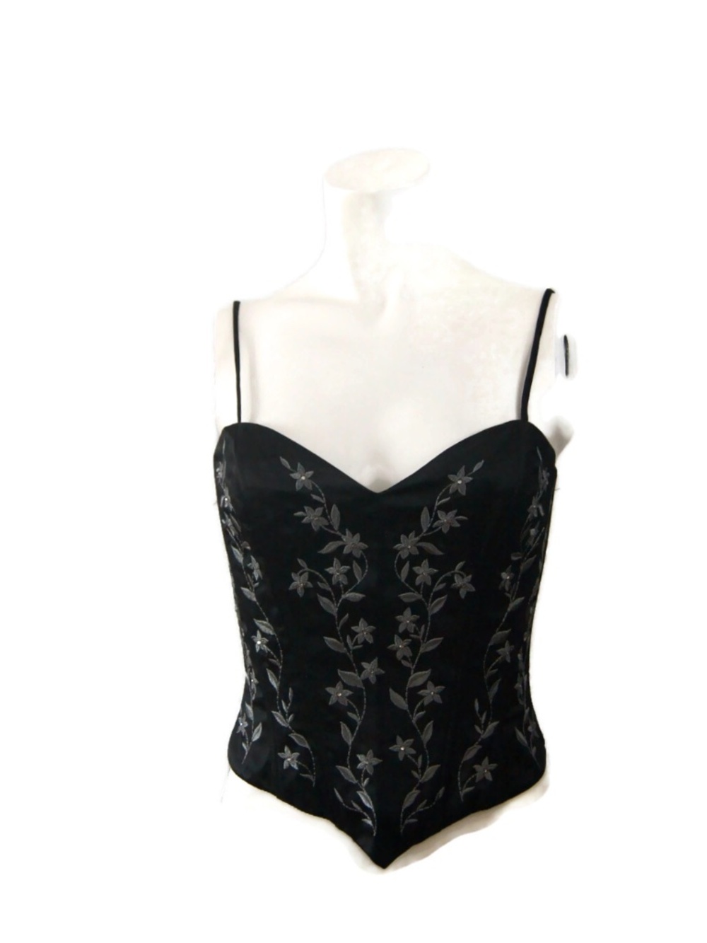 Vintage 90s Jessica McClintock Floral Corset Top - Renaissance Fairy - Women's